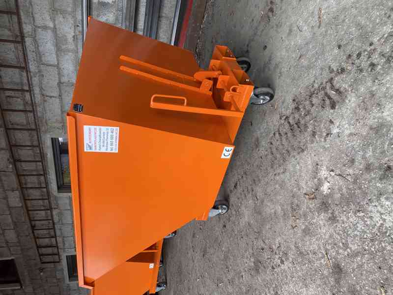 Odpadkový kontejner, kolébka, násypka, 1 m3 kontejner - foto 2