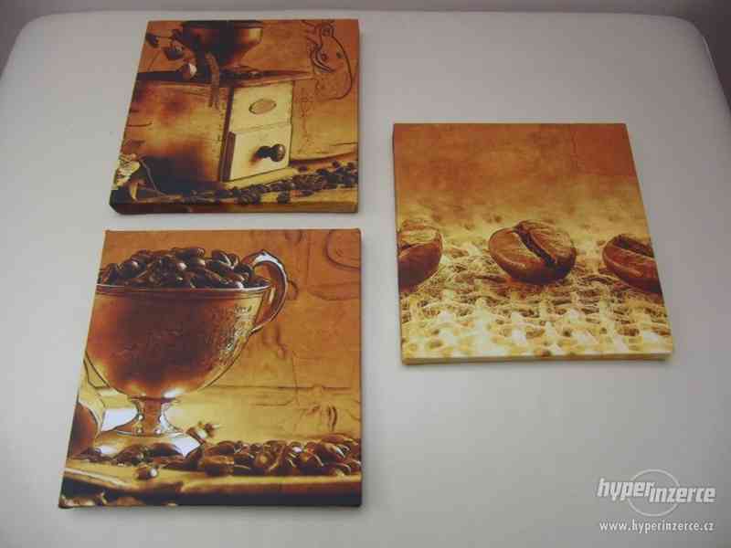 Trojdílný obraz - káva, do kuchyně - 90 x 30 cm - foto 5
