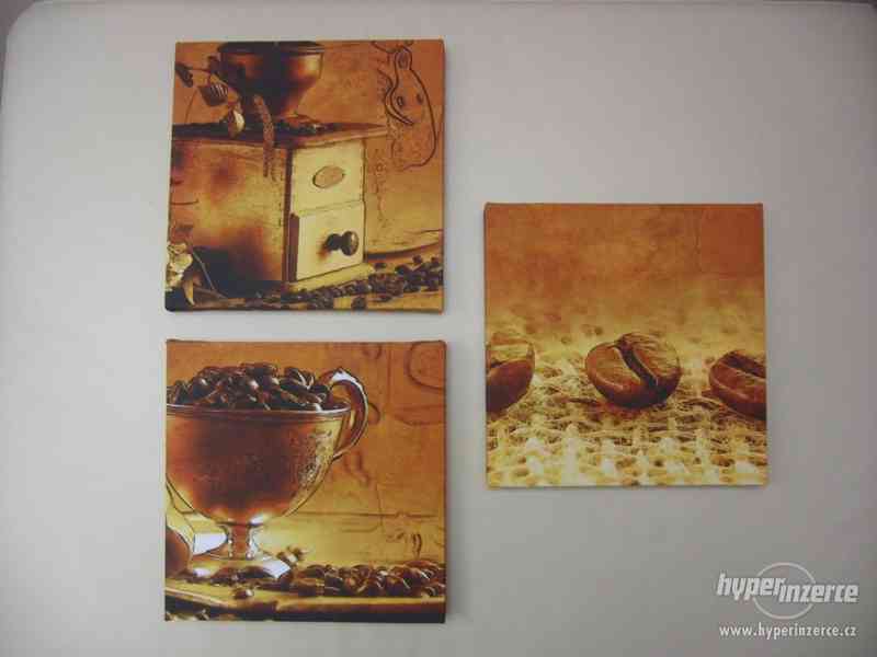 Trojdílný obraz - káva, do kuchyně - 90 x 30 cm - foto 7