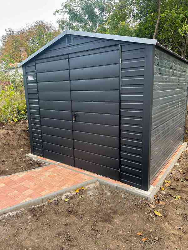 Zahradní domek 3x3m -  Dvoukřídlá vrata - antracit - TS867 - foto 2