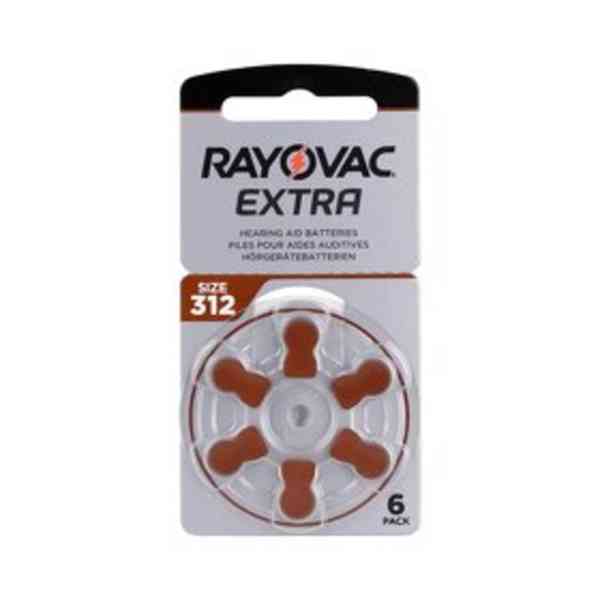 Baterie do naslouchadel Rayovac Extra 312 - 6ks - foto 3