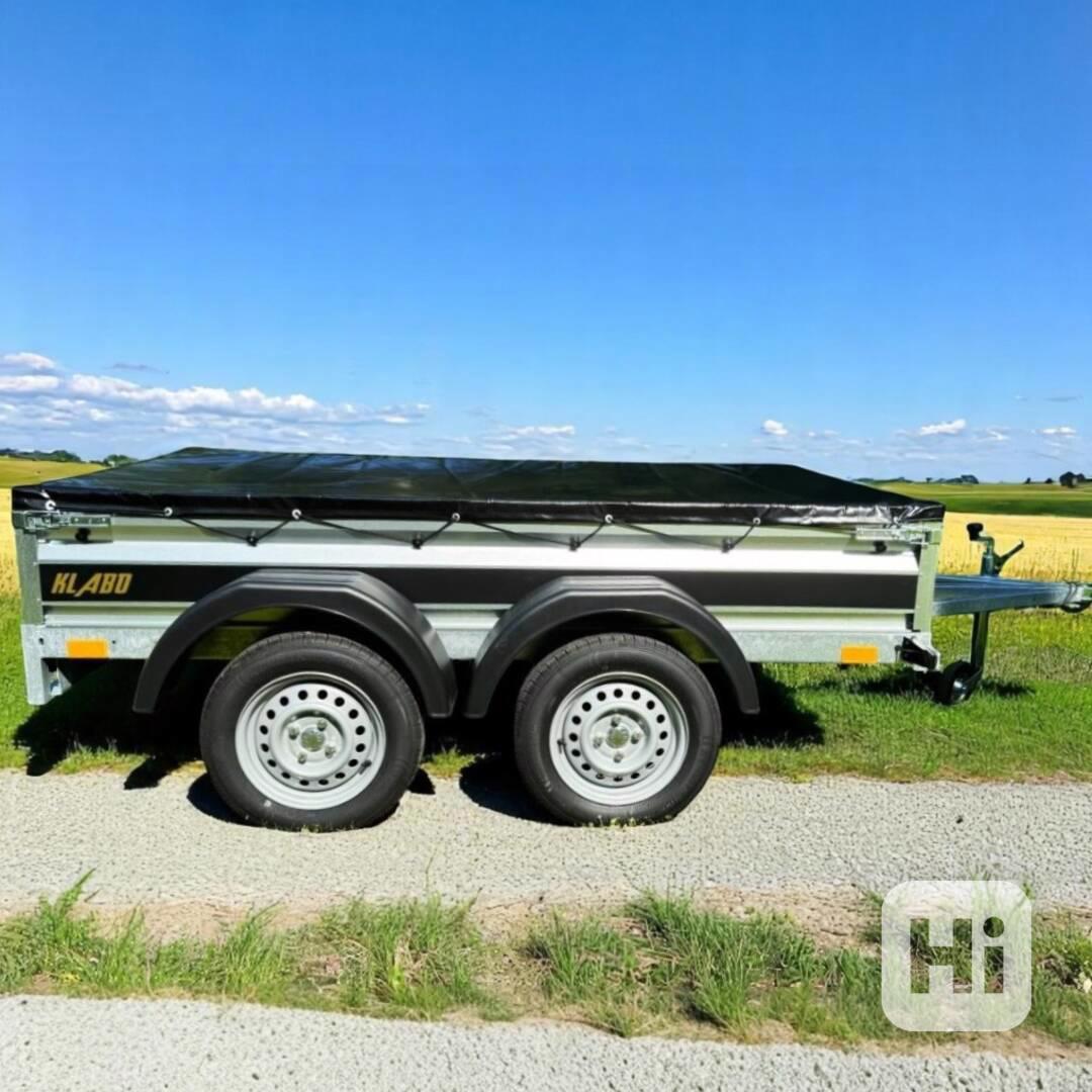 Nový přívěsný vozík,2x náprava, 2,35m x 1,30, řidičák B, DPH - foto 1