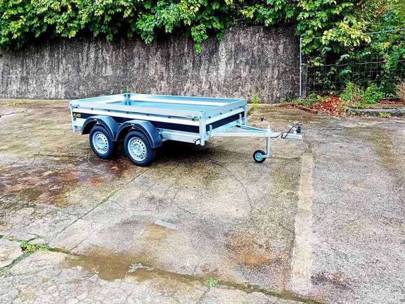 Nový přívěsný vozík,2x náprava, 2,35m x 1,30, řidičák B, DPH - foto 4