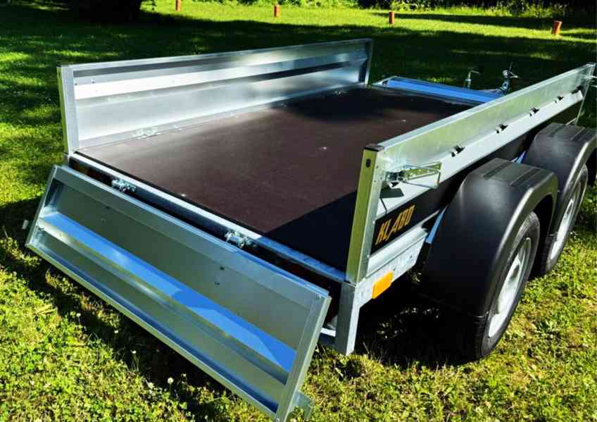 Nový přívěsný vozík,2x náprava, 2,35m x 1,30, řidičák B, DPH - foto 9