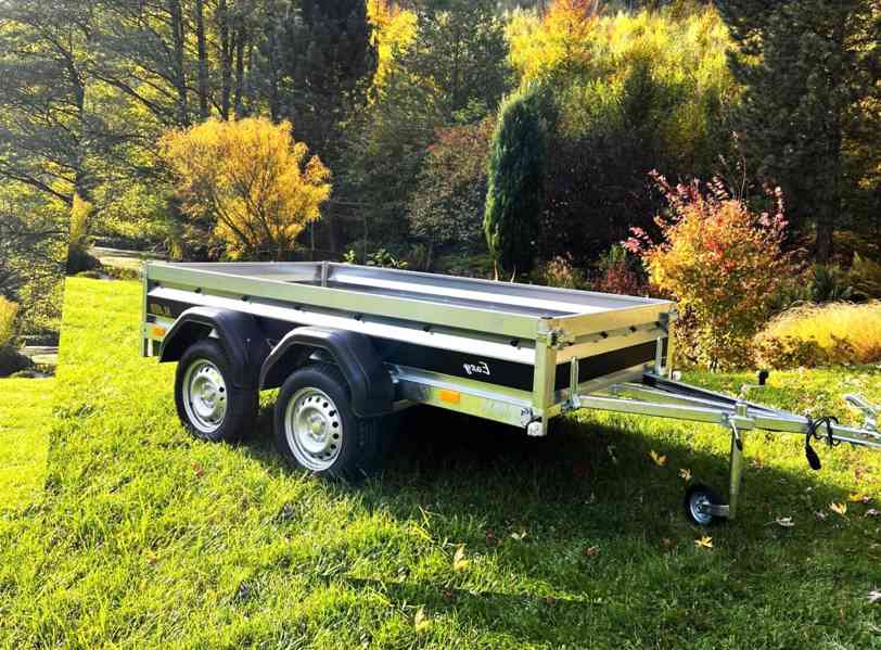Nový přívěsný vozík,2x náprava, 2,35m x 1,30, řidičák B, DPH - foto 6