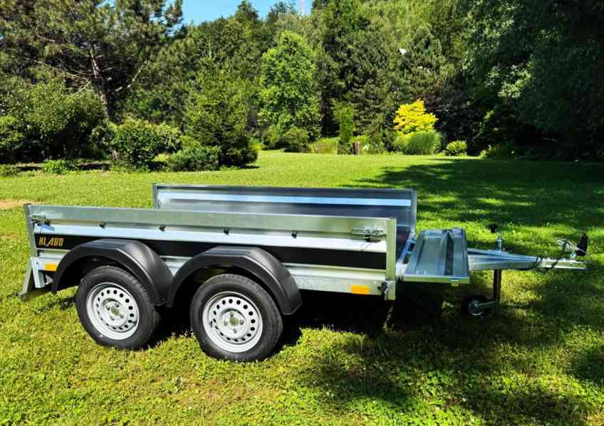 Nový přívěsný vozík,2x náprava, 2,35m x 1,30, řidičák B, DPH - foto 2