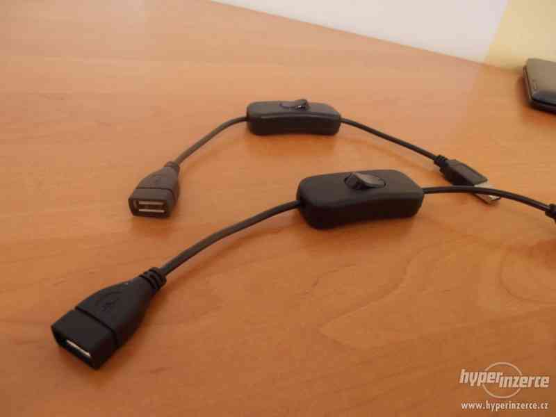 USB - USB kabel s vypínačem, 28cm - foto 3