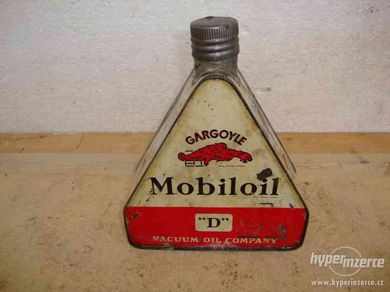 Koupím plechovku od oleje Mobiloil Gargoyle Cordoil Speedwel - foto 1