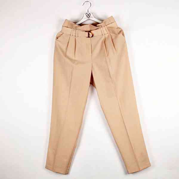 Miss Selfridge - Paperbag kalhoty meruňkové barvy Velikost:  - foto 2