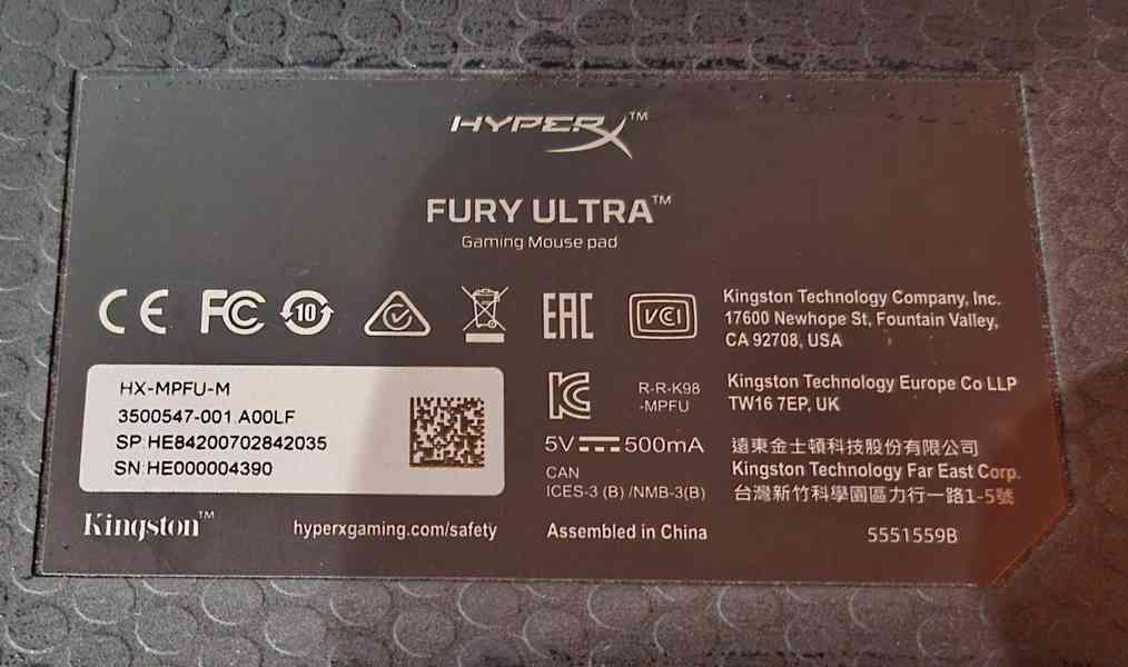herni podsvicena podlozka HyperX Fury Ultra - foto 5