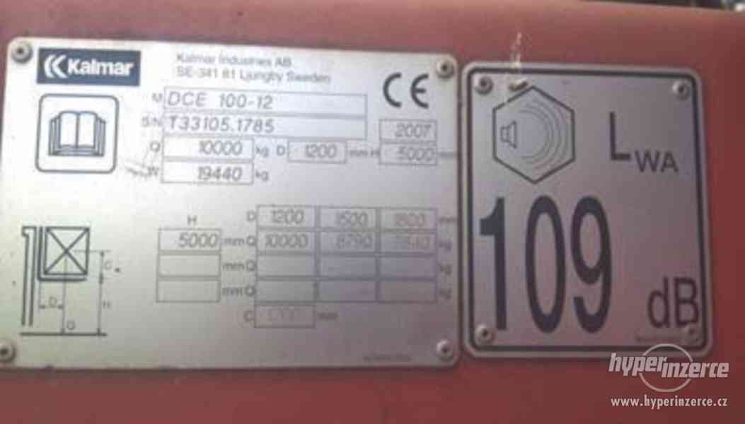 vysokozdvižný vozík KALMAR 11,5tuna, r.2007, jen 5614hodin - foto 4