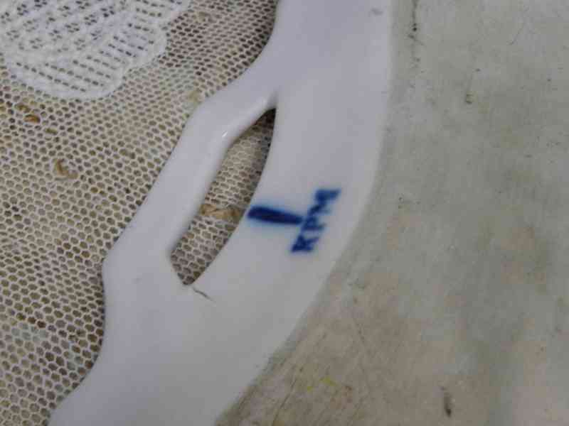 Čtverhranný hnědý Tác Podnos KPM Berlin 19st - foto 5