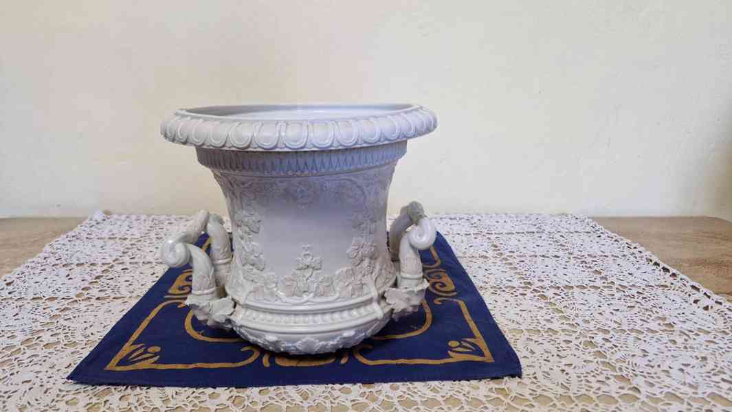Krásný masivní porcelánový Květináč Míšeň Meissen - foto 1