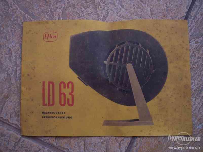 Retro fén LD 63 z roku 1966 funkční i s návodem rarita - foto 4
