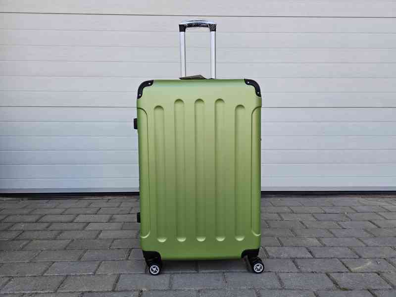Cestovní skořepinový kufr velký zelený - foto 3