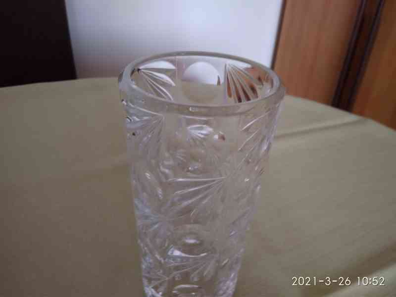 Retro váza lisované sklo - foto 2