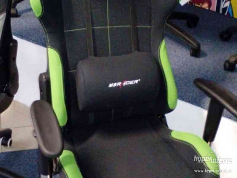 Nová herní / prac.židle RACER, zeleno černá,doprava Zdarma - foto 1