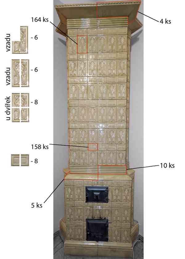 Kachlová kamna historická - foto 7