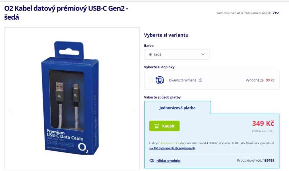 Nový datový a nabíjecí prémiový kabel USB-A 3.1/USB-C Gen2 - foto 3