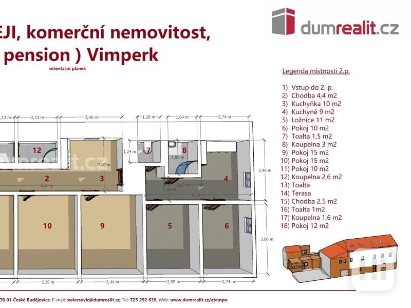 Prodej, komerční nemovitost (ubytování) s bytovými jednotkami, ul. Pivovarská, Vimperk - foto 19