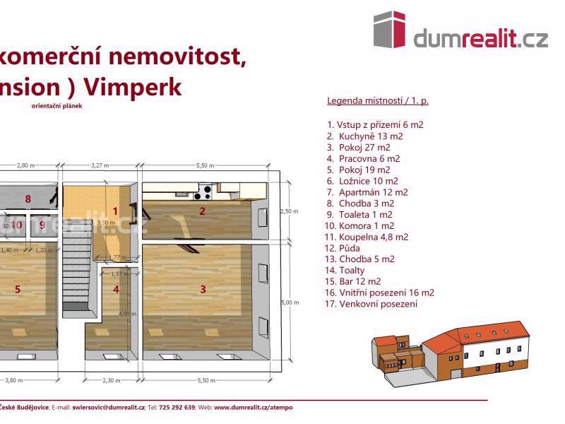 Prodej, komerční nemovitost (ubytování) s bytovými jednotkami, ul. Pivovarská, Vimperk - foto 7