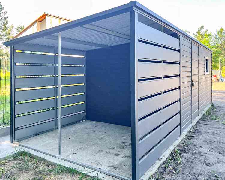 Zahradní domek 4,5x2,5m + přístřešek 2m - dveře - Okno TS889 - foto 5