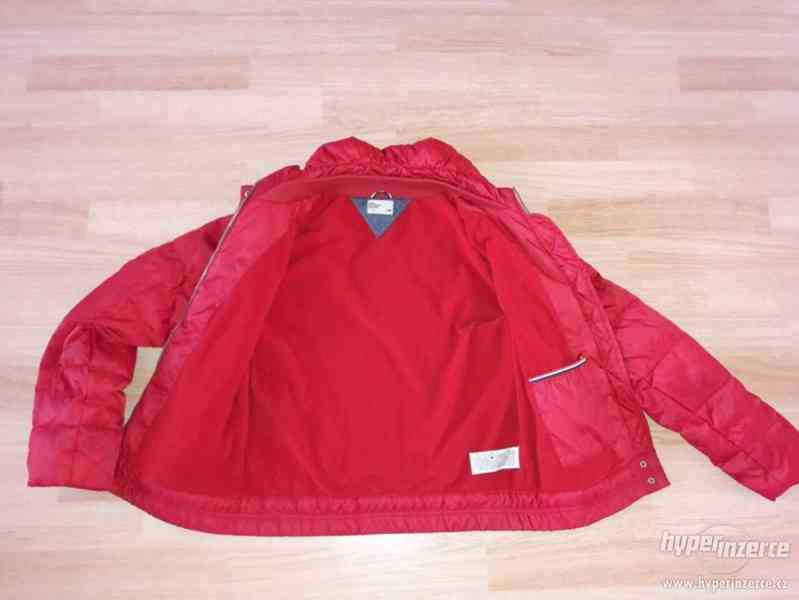 Peřová červená zimní bunda Tommy Hilfiger VEL.L - foto 3