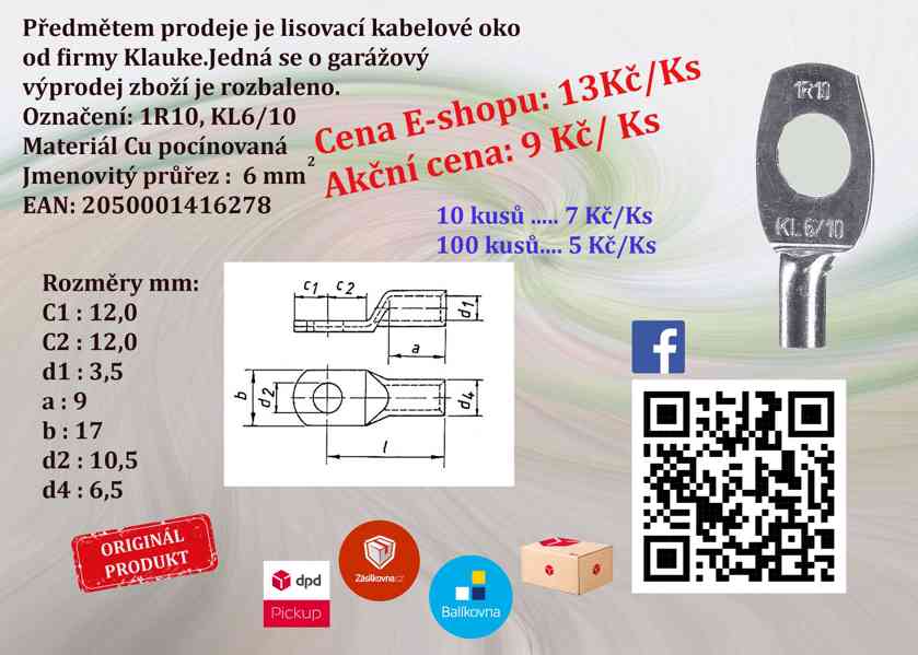 Krimpovací oka Klauke Top cena