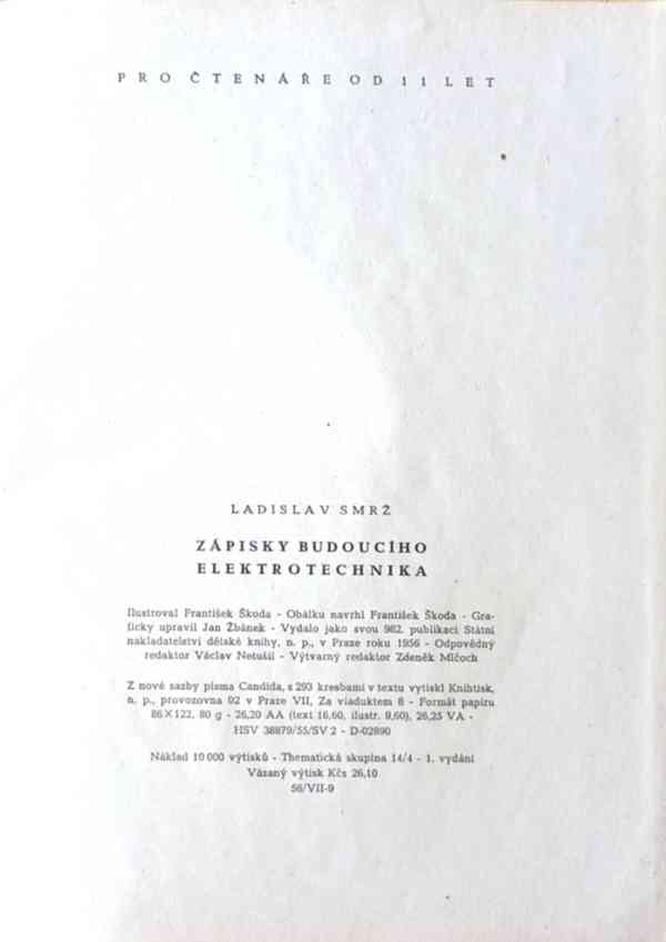 Smrž  Ladislav: Zápisky budoucího elekrotechnika - foto 3