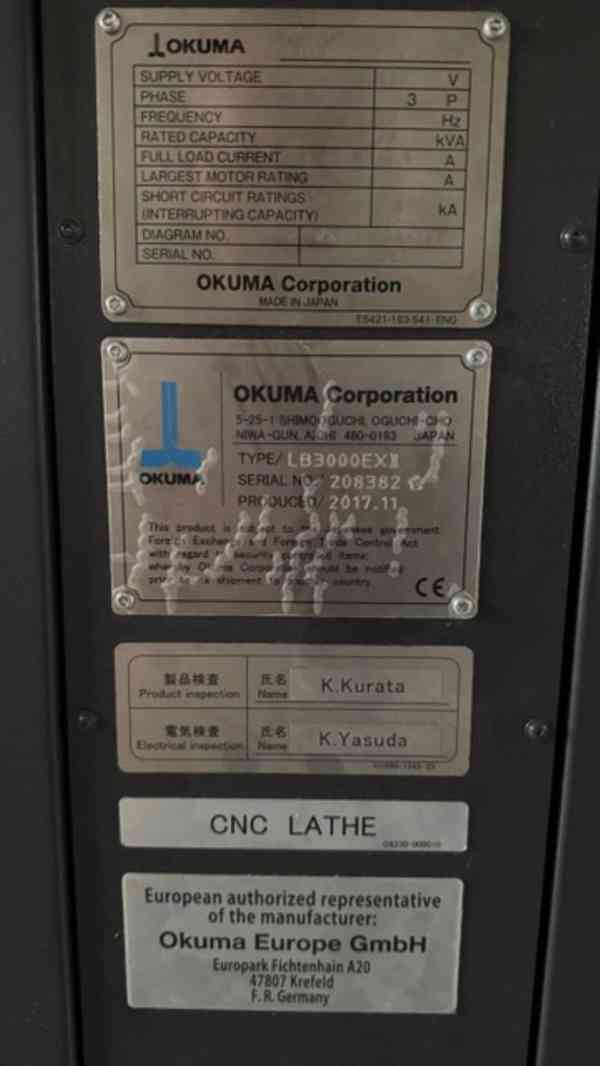 Okuma LB 3000 EX II - soustruh CNC - foto 2