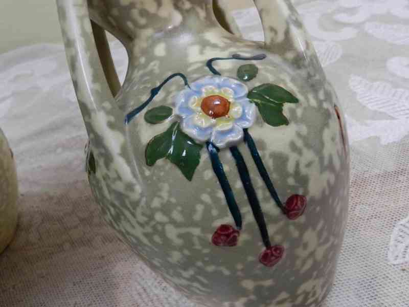Krásné secesní párové Vázy Royal Dux Značeno - foto 5