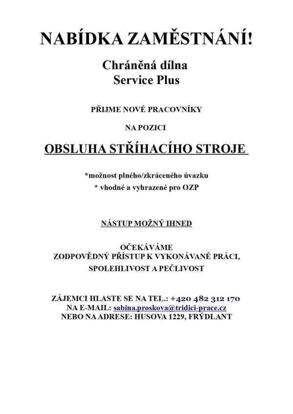 Obsluha stříhacího stroje - foto 1