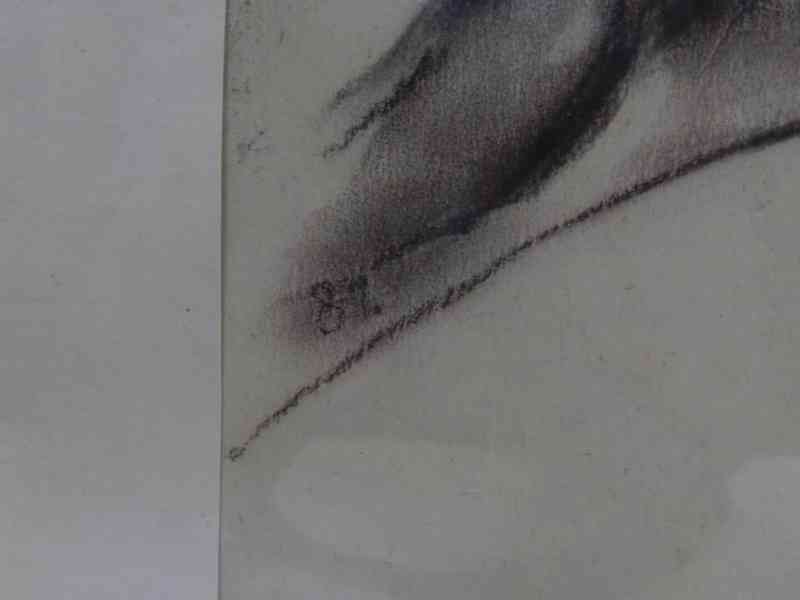 Hezký starý Obraz Ležící Akt Čechy Signováno  - foto 3