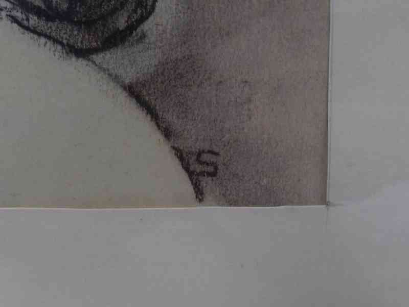 Hezký starý Obraz Ležící Akt Čechy Signováno  - foto 4