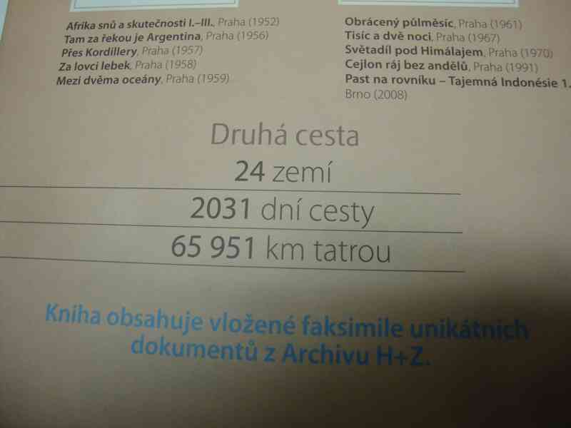 Legenda Z+H Druhá cesta Zikmund Hanzelka Jota 2011 pěkná - foto 6