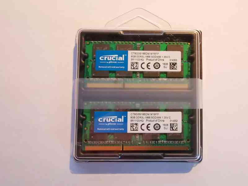2x8GB RAM (16GB Kit) SODIMM DDR3L 1866MHz Crucial 1.35V - foto 1