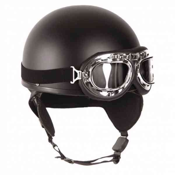 Helma Mil-Tec Moto Retro - černá - foto 2