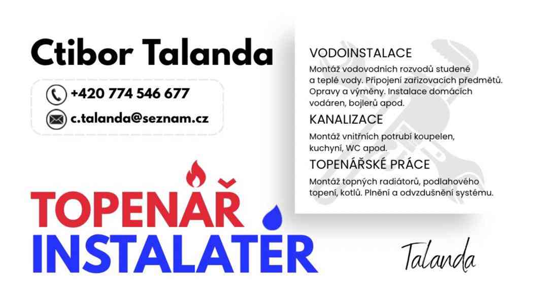 Topenář - instalatér, Ctibor Talanda - foto 1