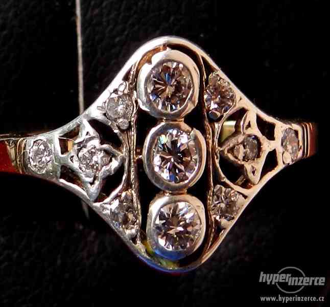 Art Deco šperky-prsteňe Originál