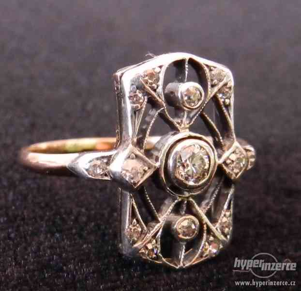 Art Deco šperky-prsteňe Originál - foto 7