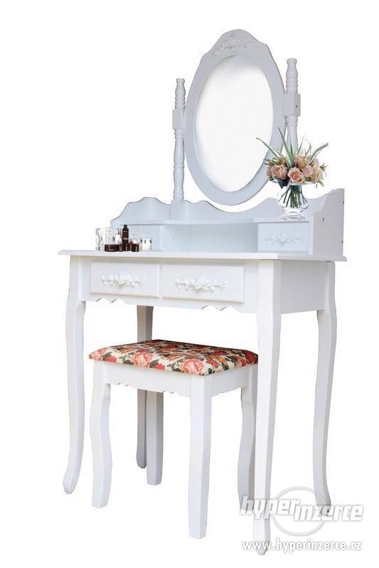 Toaletní stolek, zrcadlo, taboret VINTAGE - foto 1