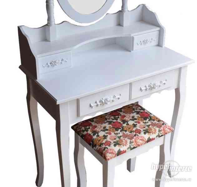 Toaletní stolek, zrcadlo, taboret VINTAGE - foto 4