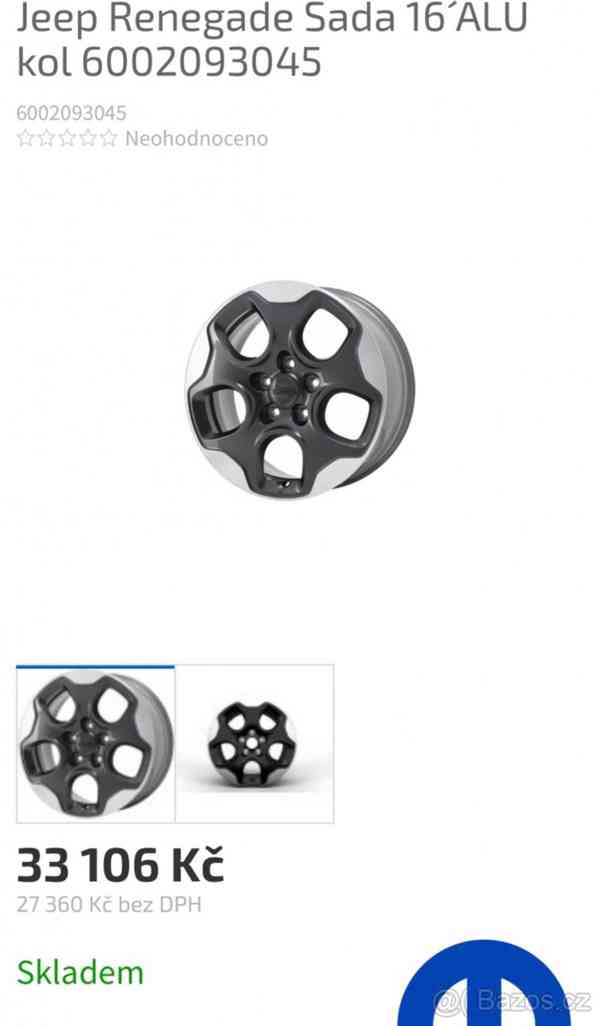5x110 R16 originál Jeep Compass a Renegade - foto 5