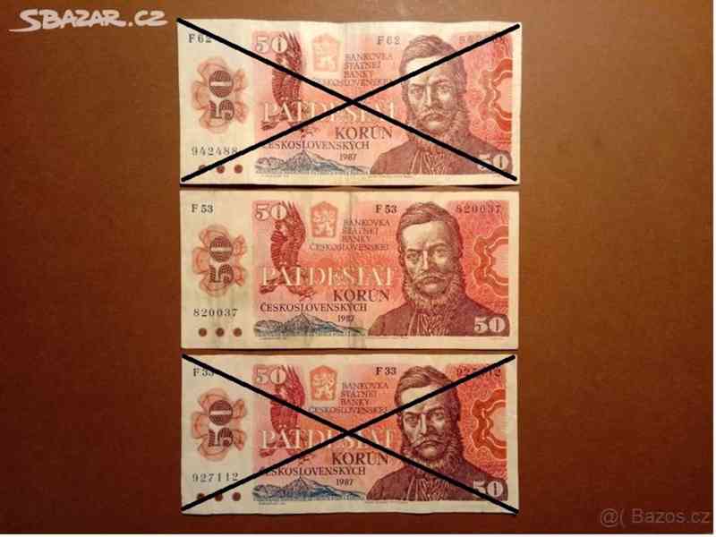 Bankovky 50 Kčs 1987 !!! - foto 1