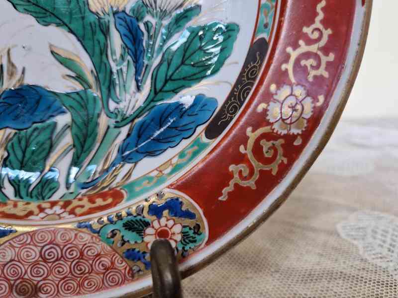 Krásný velmi starý pestře malovaný Talíř Japonsko - foto 3