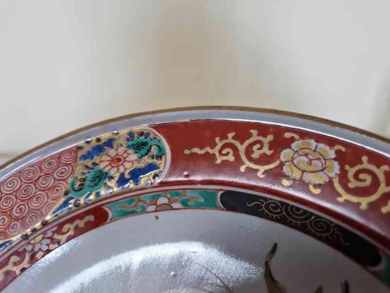 Krásný velmi starý pestře malovaný Talíř Japonsko - foto 7