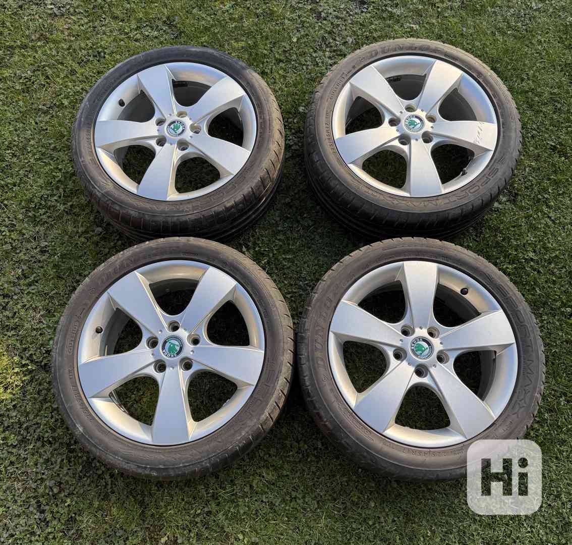 4x Alu kola originál Škoda 17" 5x112 7J ET54 225/45 R17 - foto 1