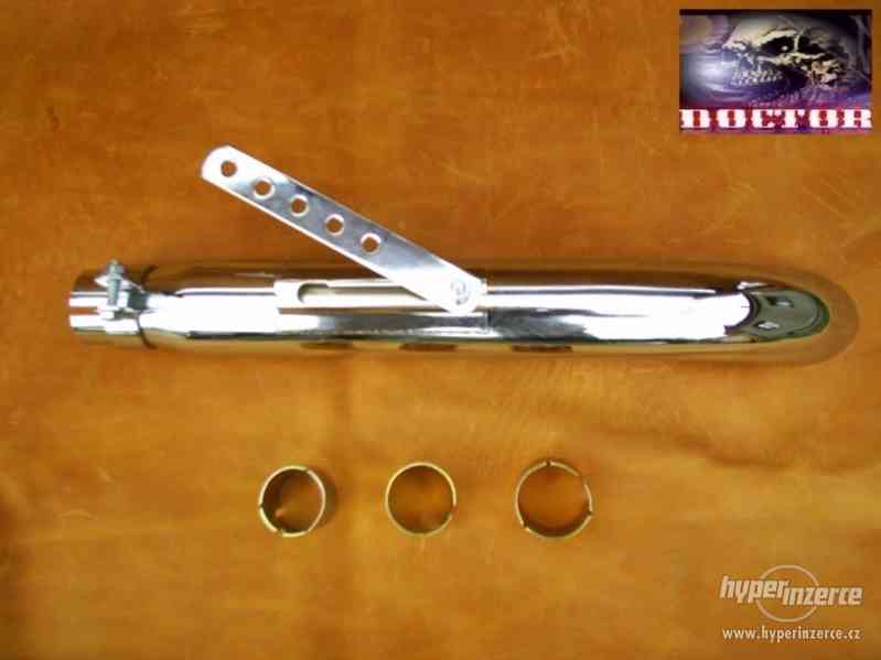 Laděné koncovky výfuků na chopper-univerzální,nové - foto 2