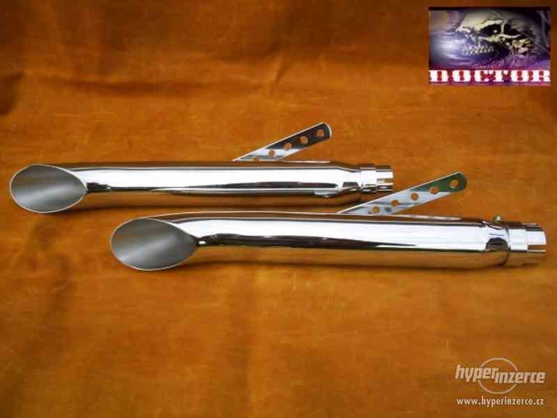 Laděné koncovky výfuků na chopper-univerzální,nové - foto 3