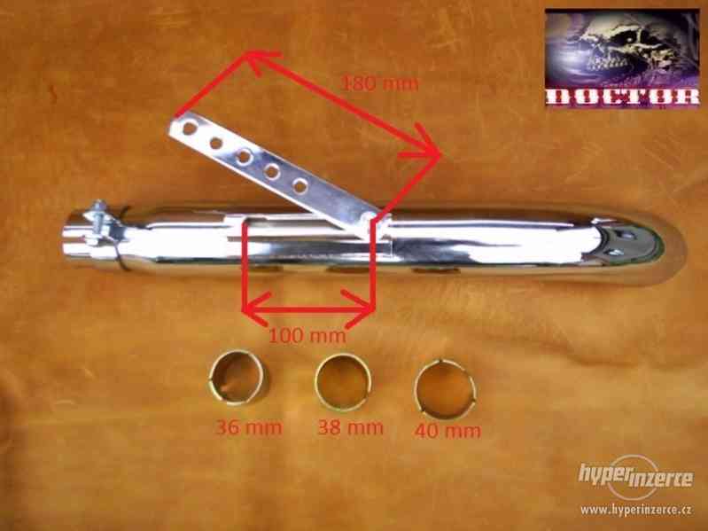 Laděné koncovky výfuků na chopper-univerzální,nové - foto 5